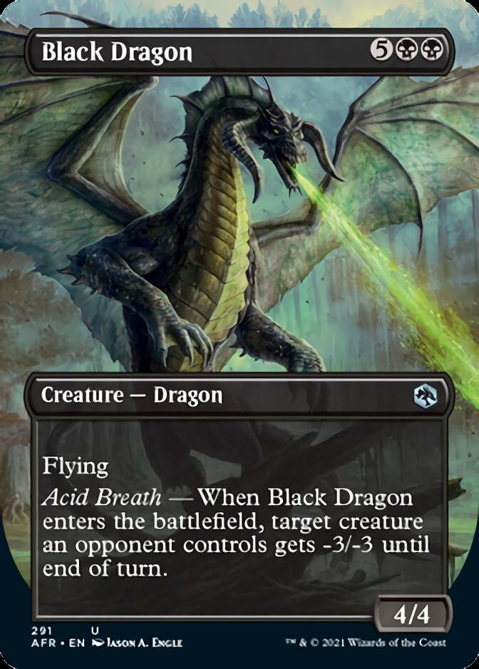 Black Dragon (Borderless Alternate Art) [Dungeons & Dragons: Adventures in the Forgotten Realms] | Gate City Games LLC