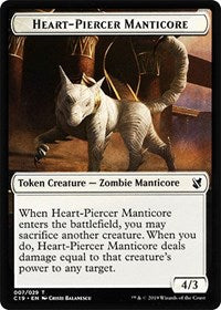 Heart-Piercer Manticore // Dragon Double-sided Token [Commander 2019 Tokens] | Gate City Games LLC