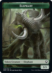 Elephant // Treasure Double-sided Token [Dominaria United Commander Tokens] | Gate City Games LLC