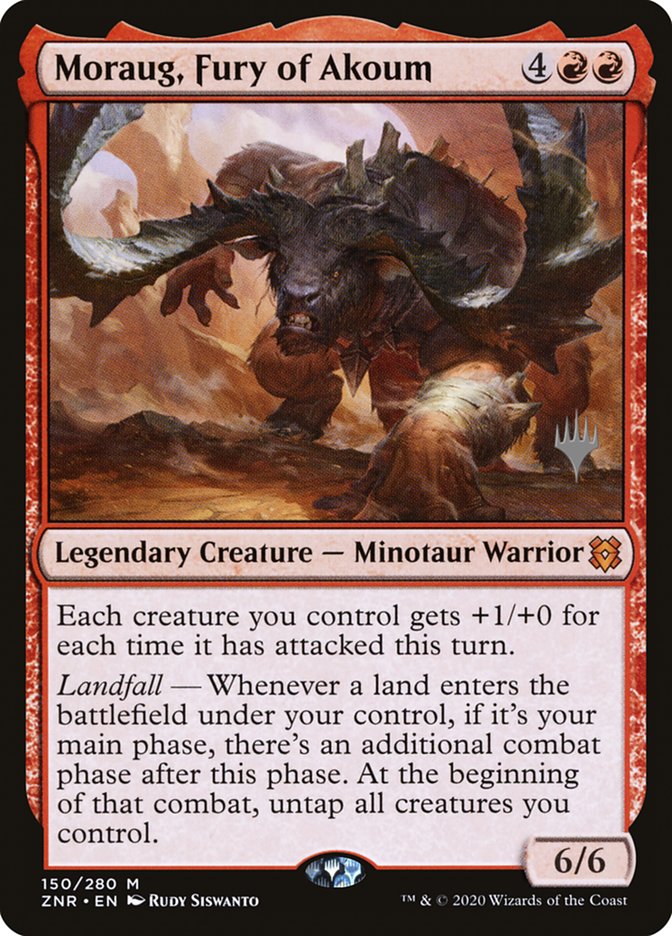 Moraug, Fury of Akoum (Promo Pack) [Zendikar Rising Promos] | Gate City Games LLC