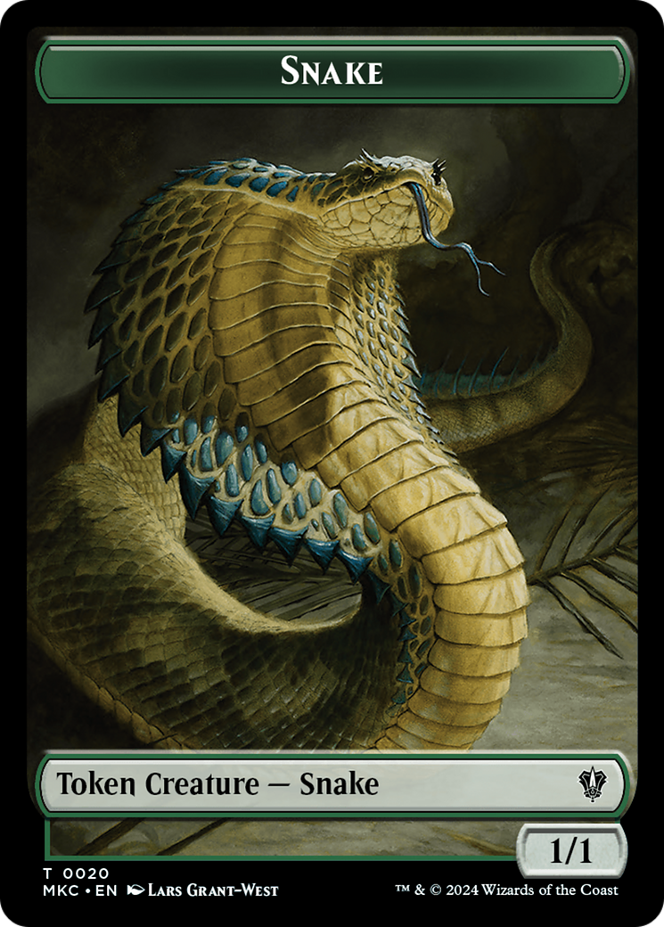 Snake // Morph Double-Sided Token [Murders at Karlov Manor Commander Tokens] | Gate City Games LLC