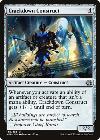 Crackdown Construct [Aether Revolt] | Gate City Games LLC