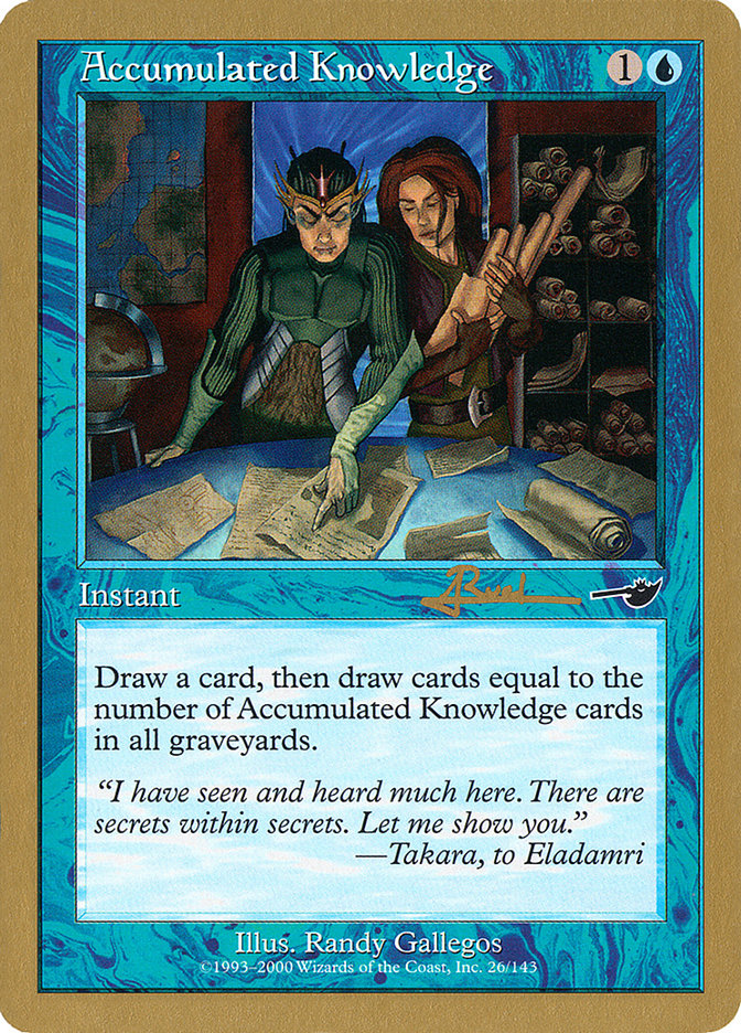 Accumulated Knowledge (Antoine Ruel) [World Championship Decks 2001] | Gate City Games LLC