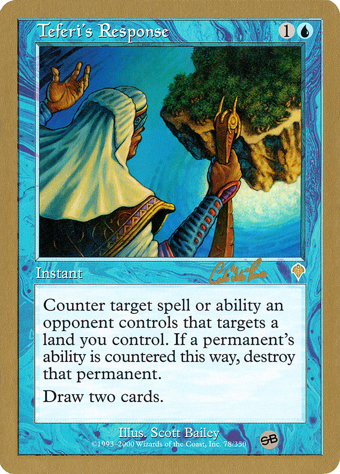 Teferi's Response (Carlos Romao) (SB) [World Championship Decks 2002] | Gate City Games LLC