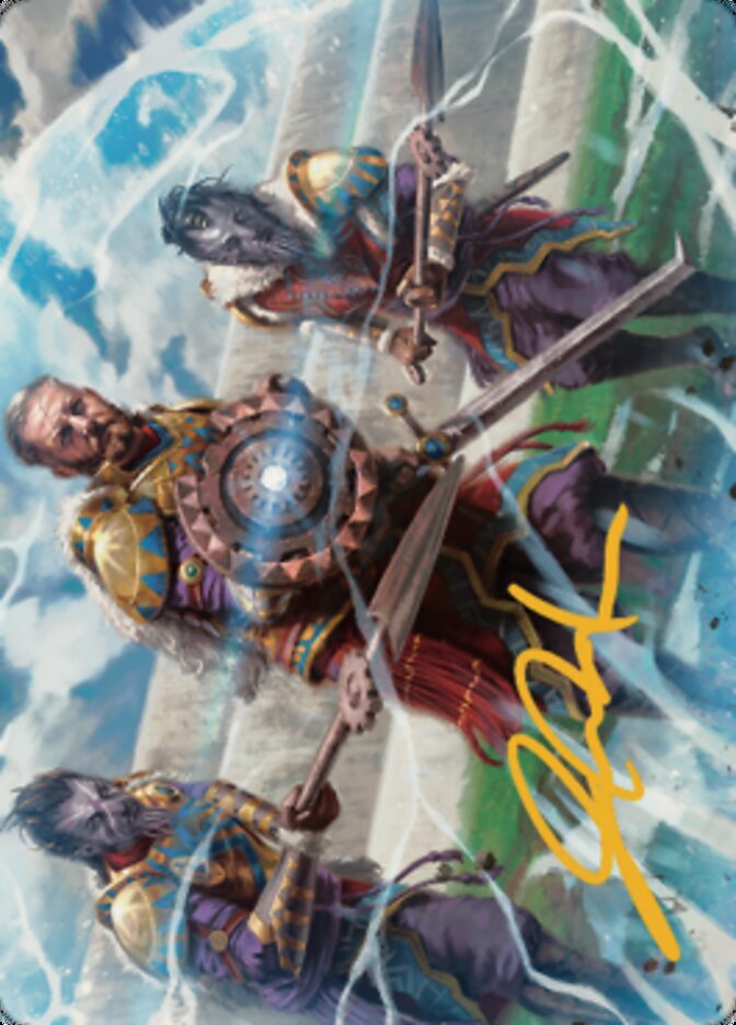 Argivian Phalanx Art Card (Gold-Stamped Signature) [Dominaria United Art Series] | Gate City Games LLC