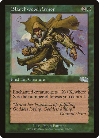 Blanchwood Armor [Urza's Saga] | Gate City Games LLC