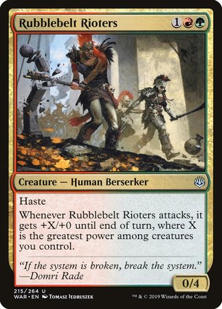 Rubblebelt Rioters [War of the Spark] | Gate City Games LLC