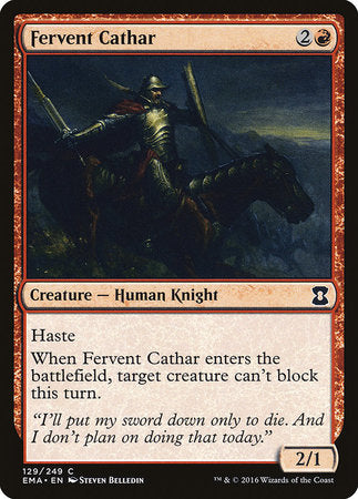 Fervent Cathar [Eternal Masters] | Gate City Games LLC