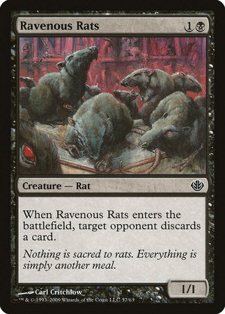 Ravenous Rats [Duel Decks: Garruk vs. Liliana] | Gate City Games LLC