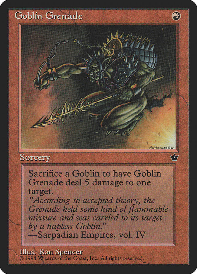 Goblin Grenade (Ron Spencer) [Fallen Empires] | Gate City Games LLC