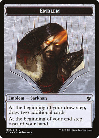 Emblem - Sarkhan, the Dragonspeaker [Khans of Tarkir Tokens] | Gate City Games LLC