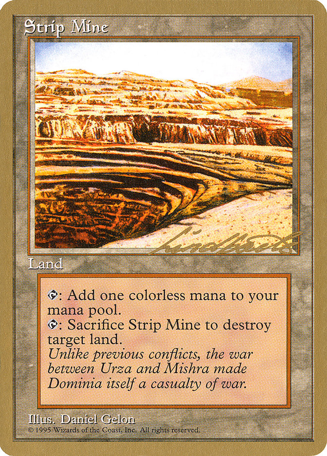 Strip Mine (Leon Lindback) [Pro Tour Collector Set] | Gate City Games LLC