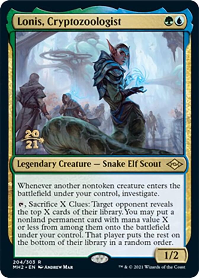 Lonis, Cryptozoologist [Modern Horizons 2 Prerelease Promos] | Gate City Games LLC