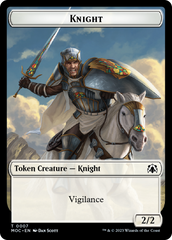 Knight (7) // Spirit (14) Double-Sided Token [March of the Machine Commander Tokens] | Gate City Games LLC