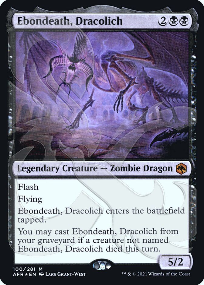 Ebondeath, Dracolich (Ampersand Promo) [Dungeons & Dragons: Adventures in the Forgotten Realms Promos] | Gate City Games LLC