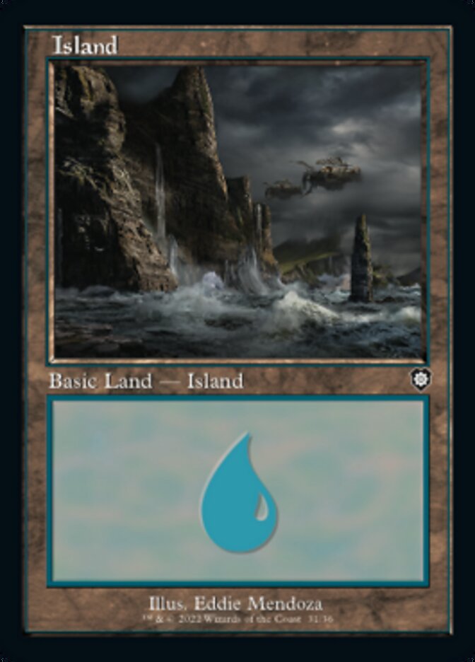 Island (031) (Retro) [The Brothers' War Commander] | Gate City Games LLC
