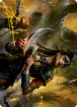 Harvesttide Sentry Art Card (Gold-Stamped Signature) [Innistrad: Midnight Hunt Art Series] | Gate City Games LLC