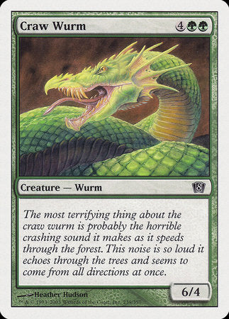 Craw Wurm [Eighth Edition] | Gate City Games LLC