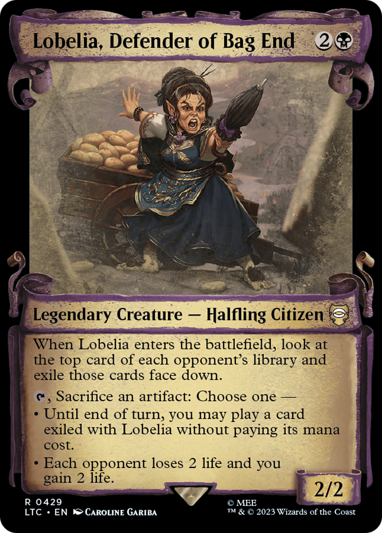 Lobelia, Defender of Bag End [The Lord of the Rings: Tales of Middle-Earth Commander Showcase Scrolls] | Gate City Games LLC