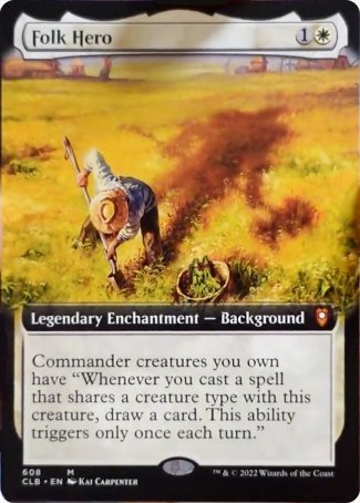 Folk Hero (Extended Art) [Commander Legends: Battle for Baldur's Gate] | Gate City Games LLC
