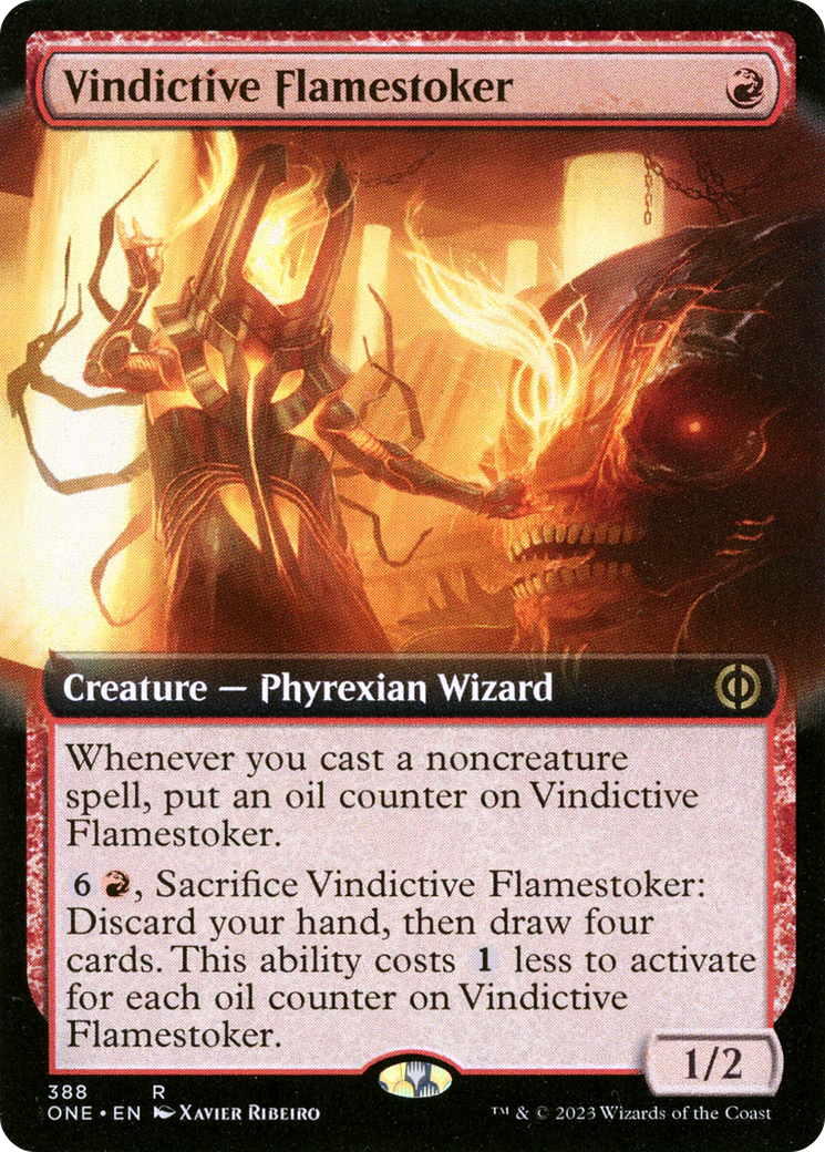 Vindictive Flamestoker (Extended Art) [Phyrexia: All Will Be One] | Gate City Games LLC