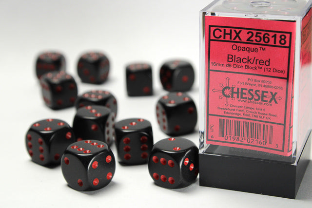 Chessex 12mm Opaque D6 (36ct) | Gate City Games LLC