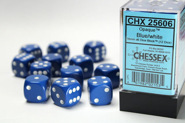 Chessex 12mm Opaque D6 (36ct) | Gate City Games LLC