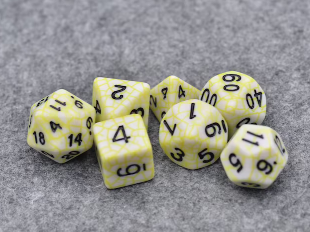 Cracked Polyhedral DIce | Gate City Games LLC