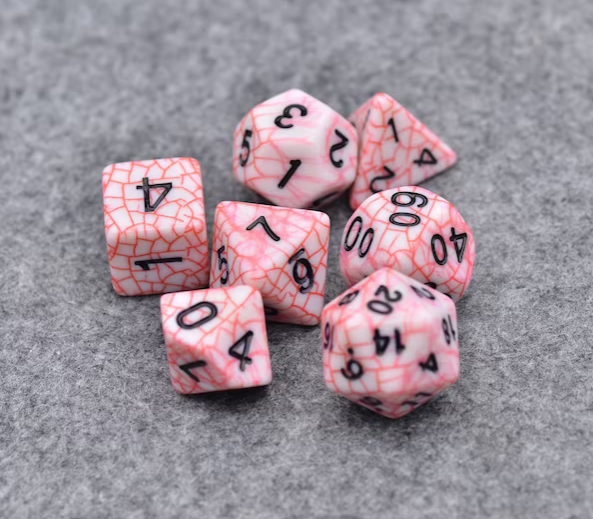 Cracked Polyhedral DIce | Gate City Games LLC