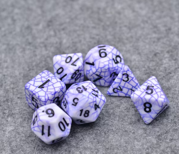 Cracked Polyhedral DIce | Gate City Games LLC