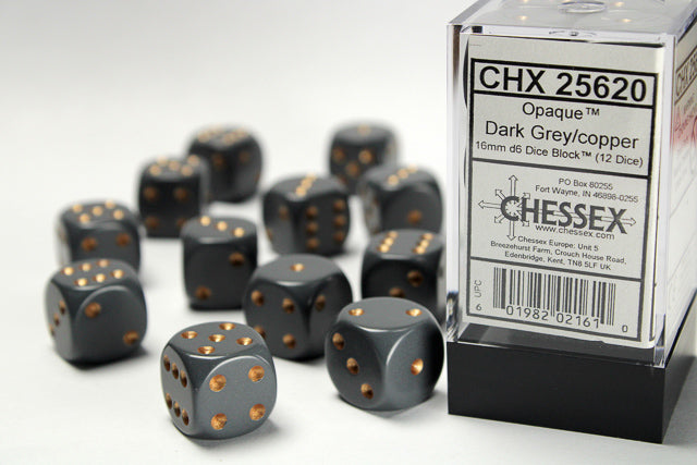 Chessex 12mm Opaque D6 (36ct) | Gate City Games LLC