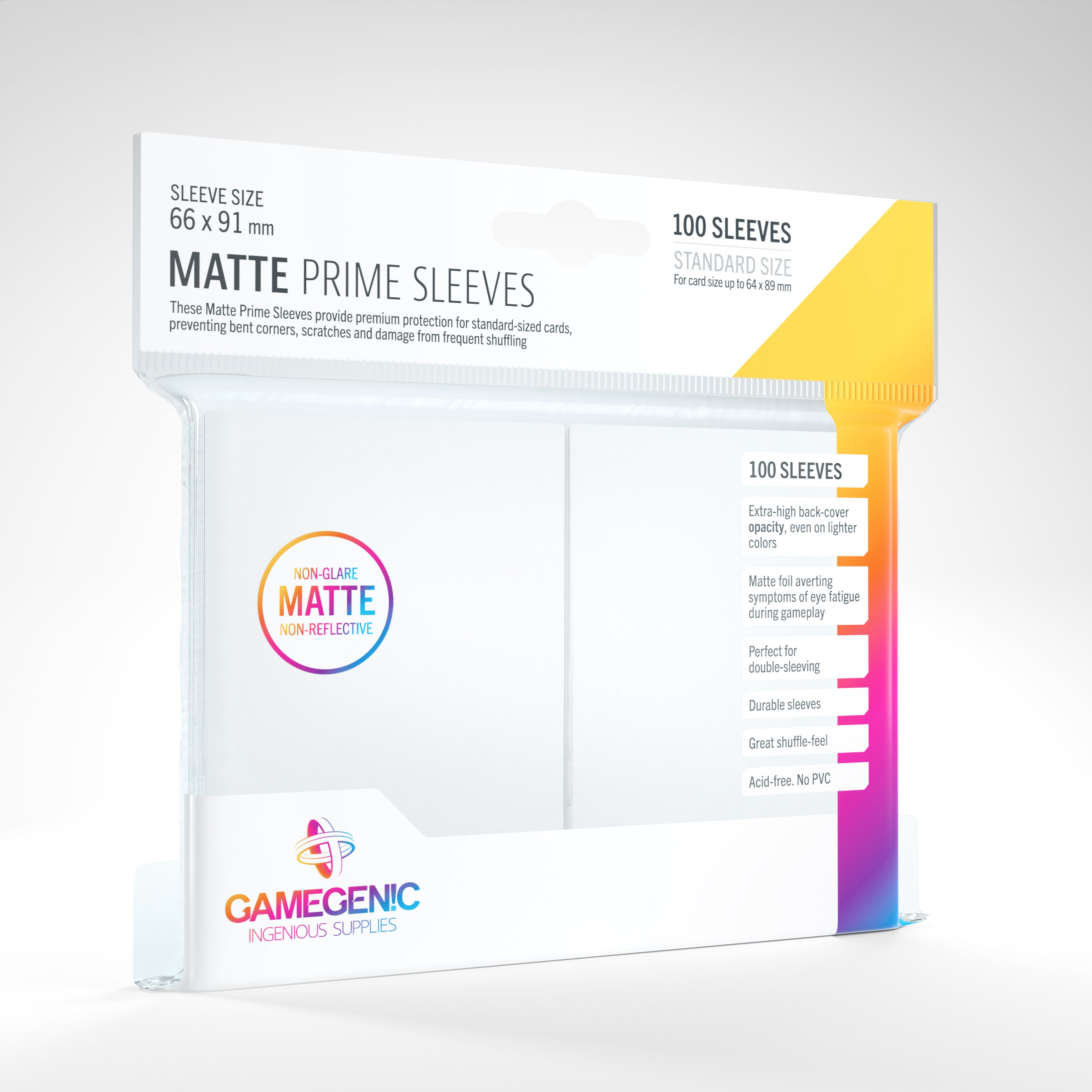 Gamegenic Matte Prime Card Sleeves 100ct | Gate City Games LLC