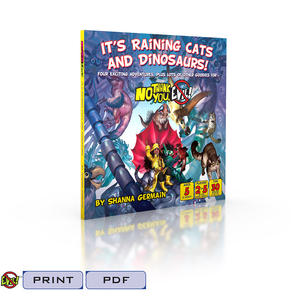No Thank You Evil: It's Raining Cats and Dinos | Gate City Games LLC