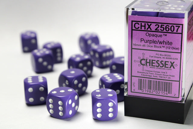 Chessex 12mm Opaque D6 (36ct) | Gate City Games LLC