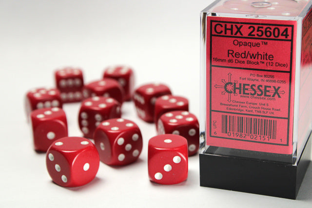 Chessex 12mm Opaque D6 (36ct) | Gate City Games LLC