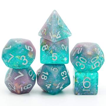 Pink & Green Seabed RPG Dice Set | Gate City Games LLC