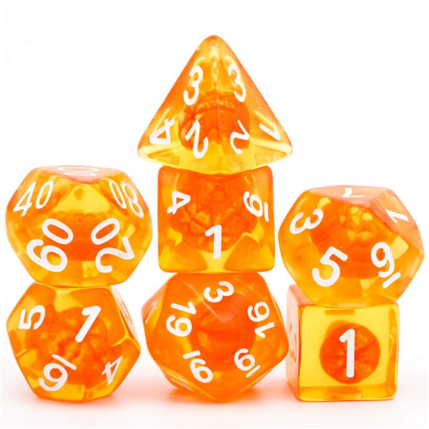 Orange Tangerine RPG Dice Set | Gate City Games LLC