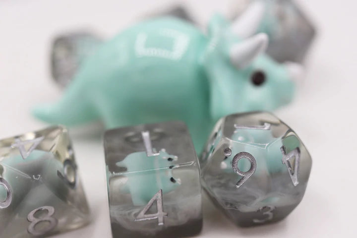 Baby Triceratops RPG Dice Set | Gate City Games LLC