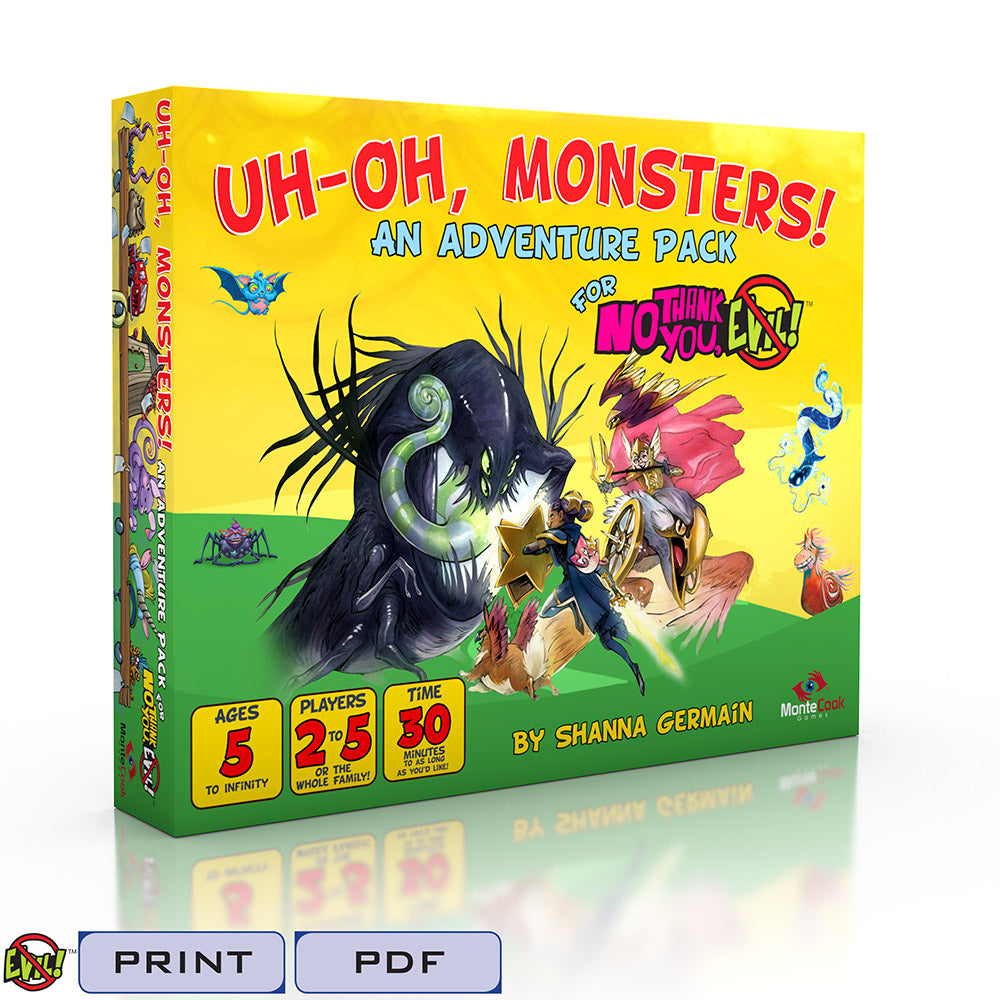 No Thank You Evil: Uh-Oh, Monsters | Gate City Games LLC