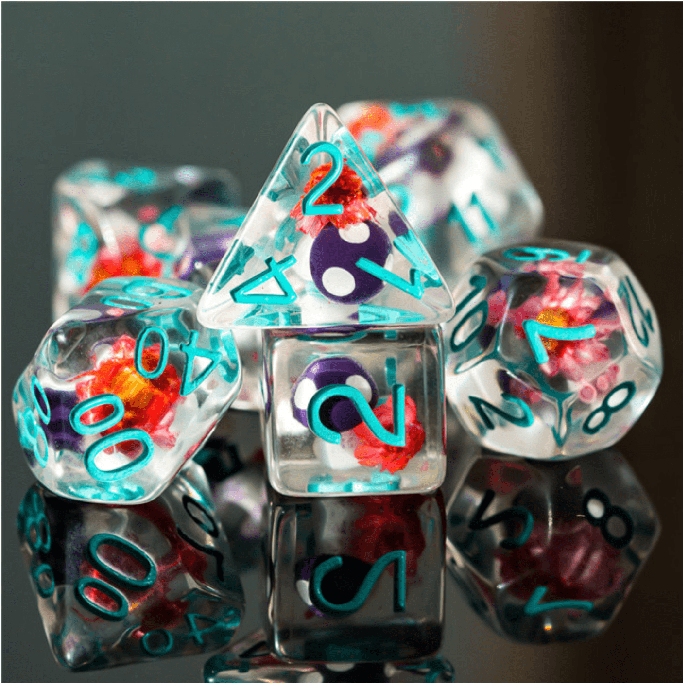 Wild Woodland Mushrooms RPG Dice Set | Gate City Games LLC