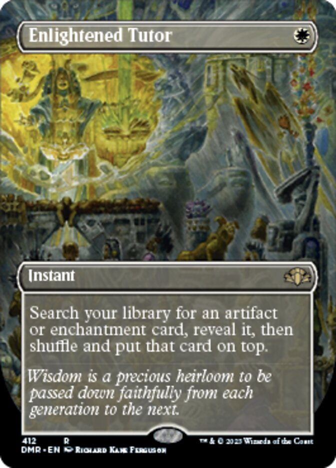 Enlightened Tutor (Borderless Alternate Art) [Dominaria Remastered] | Gate City Games LLC