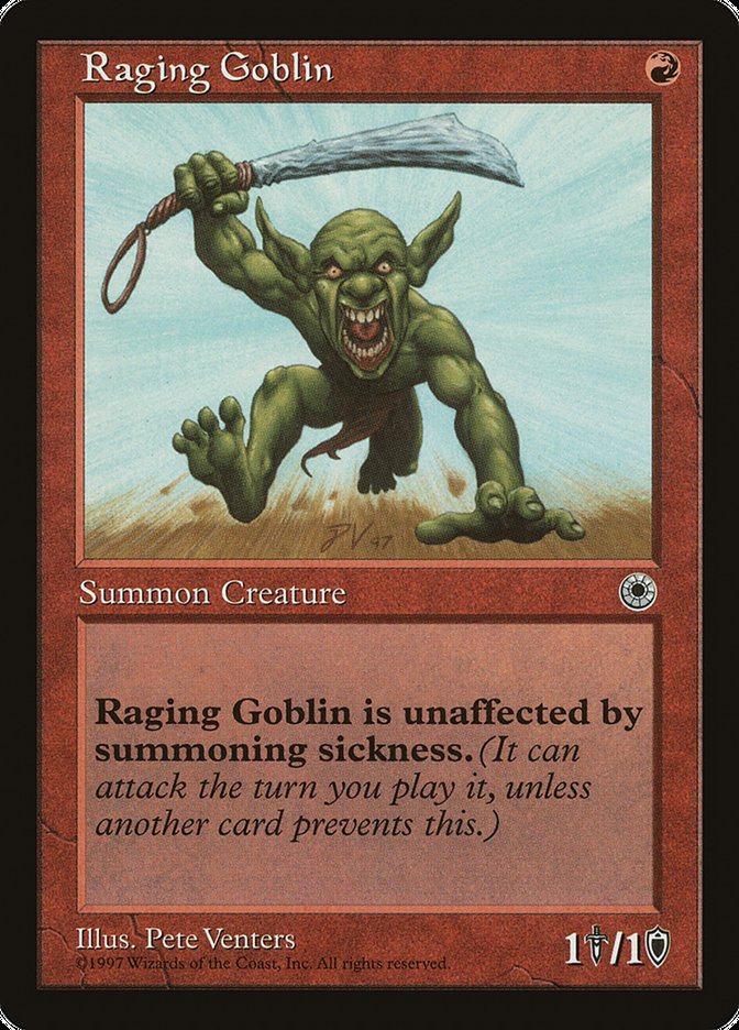 Raging Goblin (No Flavor Text) [Portal] | Gate City Games LLC