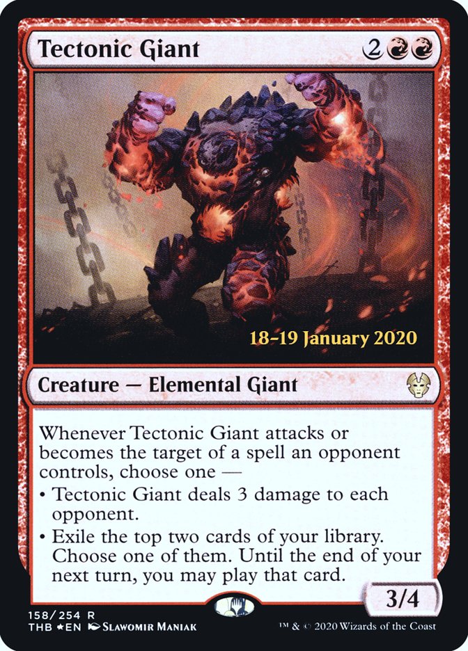 Tectonic Giant [Theros Beyond Death Prerelease Promos] | Gate City Games LLC