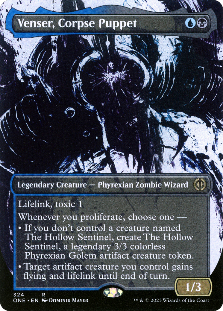 Venser, Corpse Puppet (Borderless Ichor) [Phyrexia: All Will Be One] | Gate City Games LLC