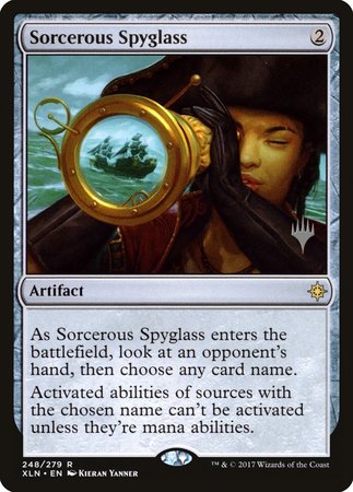 Sorcerous Spyglass [Ixalan Promos] | Gate City Games LLC