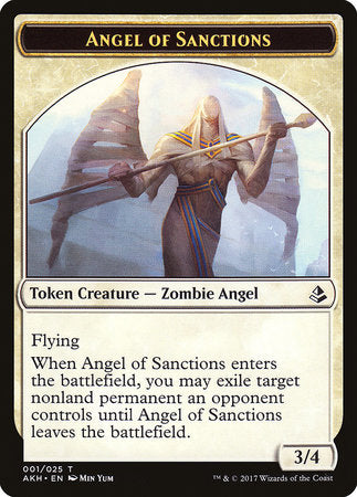 Angel of Sanctions Token [Amonkhet Tokens] | Gate City Games LLC