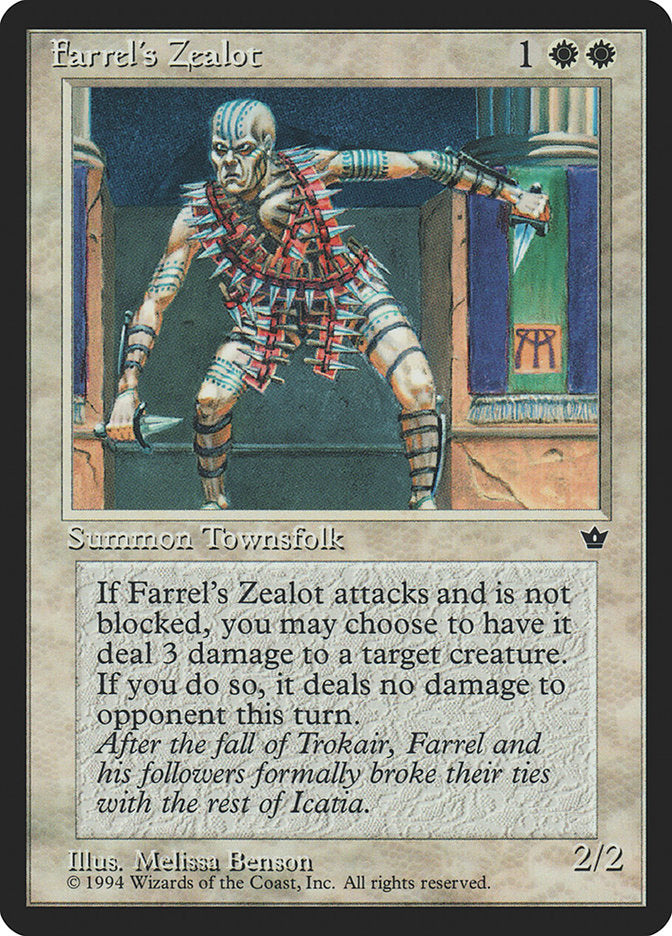 Farrel's Zealot (Melissa A. Benson) [Fallen Empires] | Gate City Games LLC