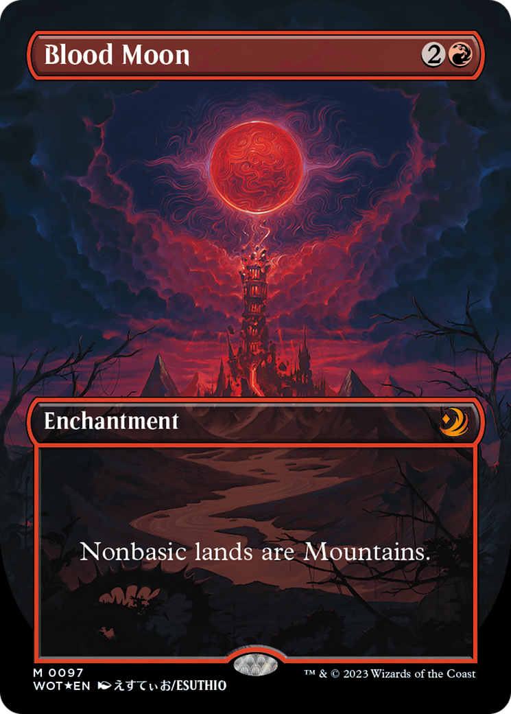 Blood Moon (Anime Borderless) (Confetti Foil) [Wilds of Eldraine: Enchanting Tales] | Gate City Games LLC