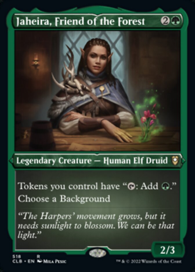 Jaheira, Friend of the Forest (Foil Etched) [Commander Legends: Battle for Baldur's Gate] | Gate City Games LLC