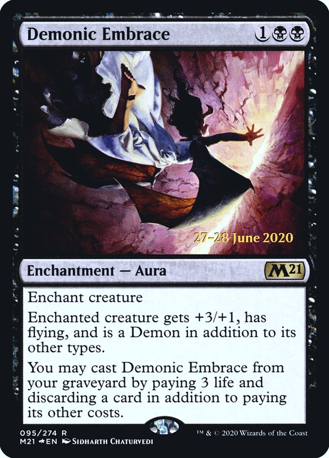 Demonic Embrace  [Core Set 2021 Prerelease Promos] | Gate City Games LLC